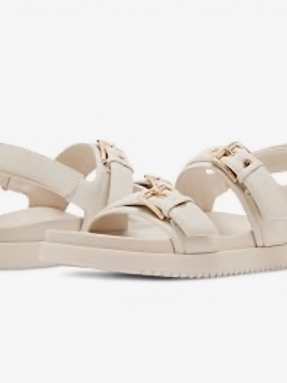 Madden Girl Women's Beige Buckle-Strap Comfort Sandals - Size 8.5